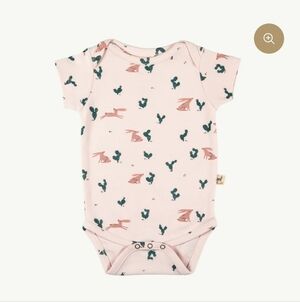 Red Caribou Prickly Rabbit Short Sleeve Onesie Size 18-24 Months New